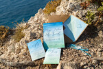 WEDDING INVITATIONS passport to love/ beach wedding invites  Watercolor beach Wedding Invitations, Minimalist Watercolor Seaside Wedding Invites, Greek Wedding Cards wih twine and wax seal10
