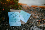 WEDDING INVITATIONS passport to love/ beach wedding invites  Watercolor beach Wedding Invitations, Minimalist Watercolor Seaside Wedding Invites, Italian Wedding Cards 7