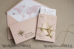 HOCHZEITS EINLADUNGEN Pass zur Liebe / Strandhochzeits-Einladungen Goldene Bluh pinke Pass Hochzeitseinladung, goldene Hochzeitskarten Boarding Pass, Reisepass Hochzeitseinladungen im Ausland, Zielhochzeits-Einladungen, Reisekarten Hochzeitspapeterie.9