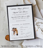 WEDDING INVITATIONS passport to love/ beach wedding invites  Gold  Passport Wedding Invitation, Map Wedding Cards  Boarding Pass,  Black Passport Wedding Invitations  Abroad, Destination Wedding Invites, Travel Map Wedding Stationary17