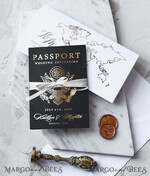 WEDDING INVITATIONS passport to love/ beach wedding invites  Gold  Passport Wedding Invitation, Map Wedding Cards  Boarding Pass,  Black Passport Wedding Invitations  Abroad, Destination Wedding Invites, Travel Map Wedding Stationary17