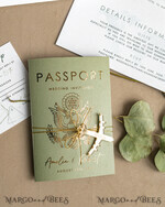 WEDDING INVITATIONS passport to love/ beach wedding invites  Sage Green Passport Wedding Invitation, Wedding Cards  Boarding Pass,  Tuscany Passport Wedding Invitations  Abroad, Destination Wedding Invites, Travel Map Wedding Stationary21