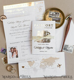 WEDDING INVITATIONS passport to love/ beach wedding invites  White Gold  Passport Wedding Invitation, Golden Plane Wedding Cards  Boarding Pass,  Travel Passport Wedding Invitations  Abroad, Destination Wedding Invites, Travel Map Wedding Stationary15
