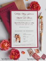 WEDDING INVITATIONS passport to love/ beach wedding invites  Beautiful wedding invitations, destination elopement stationery Passport Wedding Invitations11