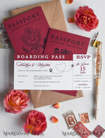 WEDDING INVITATIONS passport to love/ beach wedding invites  Beautiful wedding invitations, destination elopement stationery Passport Wedding Invitations11