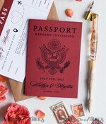 WEDDING INVITATIONS passport to love/ beach wedding invites  Beautiful wedding invitations, destination elopement stationery Passport Wedding Invitations11