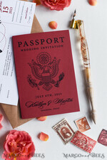 WEDDING INVITATIONS passport to love/ beach wedding invites  Beautiful wedding invitations, destination elopement stationery Passport Wedding Invitations11
