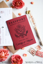 WEDDING INVITATIONS passport to love/ beach wedding invites  Beautiful wedding invitations, destination elopement stationery Passport Wedding Invitations11