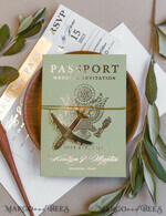 WEDDING INVITATIONS passport to love/ beach wedding invites  Sage Green Tusacny Passport Wedding Invitation, Gold Greece Wedding Cards Boarding Pass, Passport Wedding Invitations  Abroad, Greenery Destination Wedding Invites, Travel Map Wedding Stationary11
