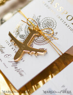 WEDDING INVITATIONS passport to love/ beach wedding invites  White Gold  Passport Wedding Invitation, Golden Plane Wedding Cards  Boarding Pass,  Travel Passport Wedding Invitations  Abroad, Destination Wedding Invites, Travel Map Wedding Stationary15