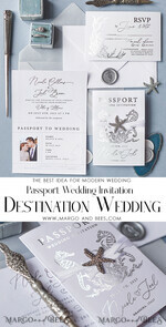 WEDDING INVITATIONS passport to love/ beach wedding invites  The wedding invitations card, destination elopement stationery15