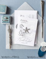 WEDDING INVITATIONS passport to love/ beach wedding invites  The wedding invitations card, destination elopement stationery15