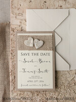 Save the date bespoke announcement card, vintage4