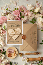 Save the date bespoke announcement card, rustic10