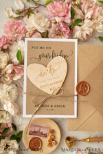 Save the date bespoke announcement card, rustic10