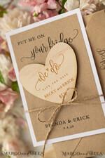 Save the date bespoke announcement card, rustic10