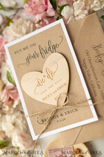 Save the date bespoke announcement card, rustic10