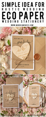 Save the date bespoke announcement card, rustic10