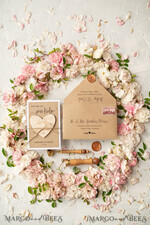 Save the date bespoke announcement card, rustic10