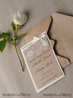Save the date wedding card, country5