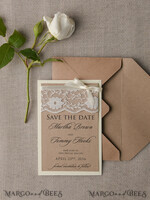 Save the date wedding card, country5