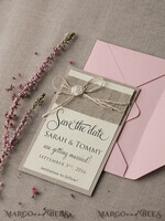 Beautiful Save the Date card, country6