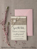 Beautiful Save the Date card, country6