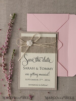 Beautiful Save the Date card, country6