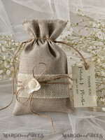 HOCHZEITSGESCHENKE Shabby Chic Leinen Geschenkbeutel Hochzeitsgeschenkideen, Rustikale Leinenbeutel6