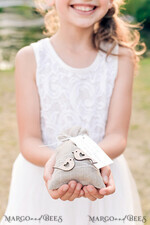HOCHZEITSGESCHENKE Shabby Chic Leinen Geschenkbeutel Hochzeitsgeschenk, Shabby Chic Tasche3
