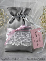 HOCHZEITSGESCHENKE Geschenktüten aus Satin und Spitze Hochzeitsgeschenke, Vintage Satin Tasche5