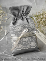 HOCHZEITSGESCHENKE Geschenktüten aus Satin und Spitze Hochzeitsgeschenke, Spitzen-Satin-Tasche4