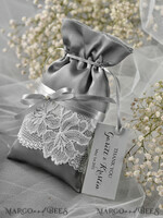 HOCHZEITSGESCHENKE Geschenktüten aus Satin und Spitze Hochzeitsgeschenkideen, Vintage Spitze Satin Beutel5