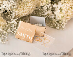 RING BEARER BOXES & PILLOWS Clear Gold Acrylic Ring Box Ring Box for Wedding Ceremony 3 rings, mirror Acrylic Golden Wedding Ring Box for ceremony, Boho Glam Wedding Ring Boxes, Luxury Acrylic Gold Ring box double Custom Colors15
