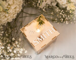 RING BEARER BOXES & PILLOWS Clear Gold Acrylic Ring Box Ring Box for Wedding Ceremony 3 rings, mirror Acrylic Golden Wedding Ring Box for ceremony, Boho Glam Wedding Ring Boxes, Luxury Acrylic Gold Ring box double Custom Colors15