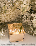 RING BEARER BOXES & PILLOWS Clear Gold Acrylic Ring Box Ring Box for Wedding Ceremony 3 rings, mirror Acrylic Golden Wedding Ring Box for ceremony, Boho Glam Wedding Ring Boxes, Luxury Acrylic Gold Ring box double Custom Colors15