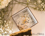 RING BEARER BOXES & PILLOWS Clear Gold Acrylic Ring Box Ring Box for Wedding Ceremony 3 rings, mirror Acrylic Golden Wedding Ring Box for ceremony, Boho Glam Wedding Ring Boxes, Luxury Acrylic Gold Ring box double Custom Colors15