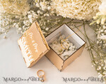 RING BEARER BOXES & PILLOWS Clear Gold Acrylic Ring Box Ring Box for Wedding Ceremony 3 rings, mirror Acrylic Golden Wedding Ring Box for ceremony, Boho Glam Wedding Ring Boxes, Luxury Acrylic Gold Ring box double Custom Colors15