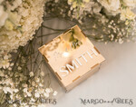 RING BEARER BOXES & PILLOWS Clear Gold Acrylic Ring Box Ring Box for Wedding Ceremony 3 rings, mirror Acrylic Golden Wedding Ring Box for ceremony, Boho Glam Wedding Ring Boxes, Luxury Acrylic Gold Ring box double Custom Colors11