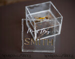 RING BEARER BOXES & PILLOWS Clear Gold Acrylic Ring Box Ring Box for Wedding Ceremony 3 rings, Clear Acrylic Golden Wedding Ring Box for ceremony, Boho Glam Wedding Ring Boxes, Luxury Acrylic Gold Ring box double Custom Colors15