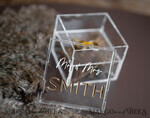 RING BEARER BOXES & PILLOWS Clear Gold Acrylic Ring Box Ring Box for Wedding Ceremony 3 rings, Clear Acrylic Golden Wedding Ring Box for ceremony, Boho Glam Wedding Ring Boxes, Luxury Acrylic Gold Ring box double Custom Colors15
