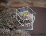 RING BEARER BOXES & PILLOWS Clear Gold Acrylic Ring Box Ring Box for Wedding Ceremony 3 rings, Clear Acrylic Golden Wedding Ring Box for ceremony, Boho Glam Wedding Ring Boxes, Luxury Acrylic Gold Ring box double Custom Colors15
