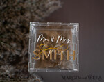 RING BEARER BOXES & PILLOWS Clear Gold Acrylic Ring Box Ring Box for Wedding Ceremony 3 rings, Clear Acrylic Golden Wedding Ring Box for ceremony, Boho Glam Wedding Ring Boxes, Luxury Acrylic Gold Ring box double Custom Colors15