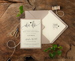 HOCHZEITS EINLADUNGEN Wald / Berge / Waldlandschaft Thema Hochzeitseinladungen in individuellen Farben, natürliche rustikale Papeterie6