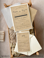WEDDING INVITATIONS forest / Mountains / woodland theme Wedding invitations cards, rustic barn invites9