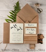 HOCHZEITS EINLADUNGEN Wald / Berge / Waldlandschaft Thema Einzigartige Hochzeitseinladungen, Landhaus-Stationery5