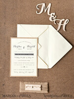 WEDDING INVITATIONS forest / Mountains / woodland theme Affordable wedding invitations, country barn stationery9