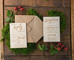 HOCHZEITS EINLADUNGEN Wald / Berge / Waldlandschaft Thema Romantische Hochzeitskarten, rustikale Scheunen-Einladungen6