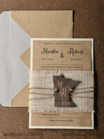 WEDDING INVITATIONS forest / Mountains / woodland theme Wedding invitations UK, woodland stationery5