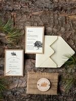 WEDDING INVITATIONS forest / Mountains / woodland theme Elegant Wedding invitations, wooden invites10